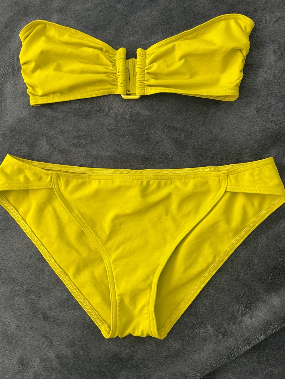 Yellow Bandeau Bikini Set - Women Swim Bikinis- Sizes not the same bottom & top